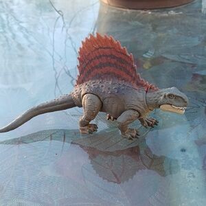 Spiked Brown and Red Dinosaur Reptile Accessory